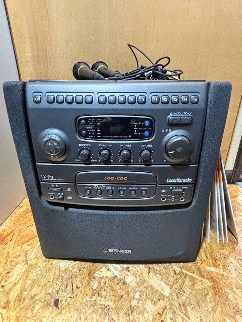 レーザーカラオケ システム LK-P11 パイオニア マイク2本 ソフト6本付き